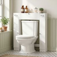 armario sobre inodoro de mdf homcom 88x18x98 cm - blanco