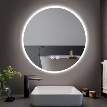 Espejo De Baño Con Luz Regulable Y Panel Táctil Zmh