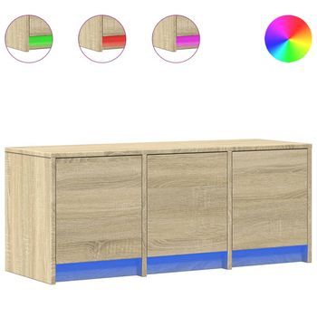 Mueble De Tv Led Madera De Ingeniería Roble Sonoma 97x34x40 Cm Vidaxl