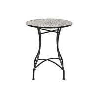 mesa metal ceramica 60x60x72 mosaico multicolor