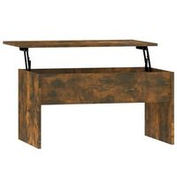 mesa de cafe - mesa de centro madera ingenieria roble ahumado 80x505x415 cm