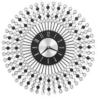 reloj de pared de metal negro 43 cm vidaxl
