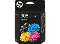 cartucho de tinta - hp 308 6l6s6ue 3ml3ml 160 paginas en negro 120 tricolor negro y tricolor