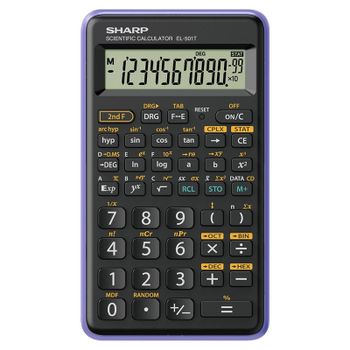 Sharp EL-501T Calculadora Científica 12 Dígitos Violeta