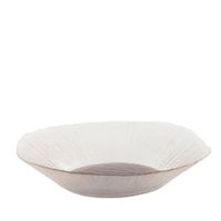 ensaladera ovalada borde arena transparente 30cm
