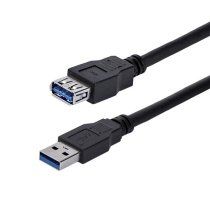 Cable 1m ExtensiÃ³n Alargador USB 3.0 SuperSpeed - Macho a Hembra USB A - Extensor - Negro
