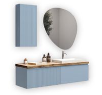 mueble de bano 6 piezas en mdf azul tiffany