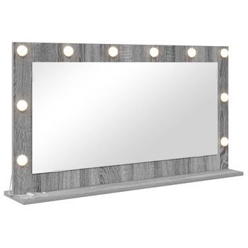 Espejo De Tocador Gris Sonoma 100 X 55 X 18 Cm Rectangular Vidaxl