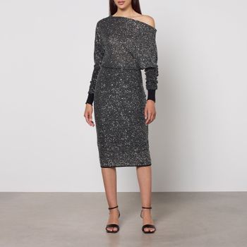 Max Mara Studio Opzione Embellished Jersey Dress - S