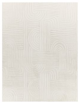 Alfombra de piel Lelystar crema 80x150 cm