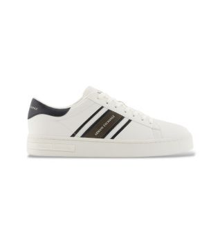 A|X Armani Exchange para hombre. XM002198AF21421MZ439 Zapatillas Diseño blanco roto (42), Plano, Cordones, Casual