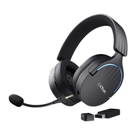 headset bluetooth trust gaming fayzo gxt 491 negro 24901 bt y usb 24ghz microfono desmontable y flexible carga usb-c controles en la oreja rgb