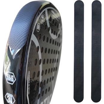 ZRZ Pack 2 Protectores Negro Pala de Pádel Rugoso - Cinta Multigranulada - Silicona Negra