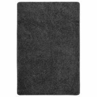 alfombra peluda antideslizante gris oscuro 140x200 cm vidaxl