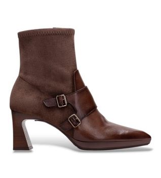 Hispanitas para mujer. HI254304 Botines de Piel Atlanta marrón (39), Beige, 5 a 8cm, Hebilla, Casual