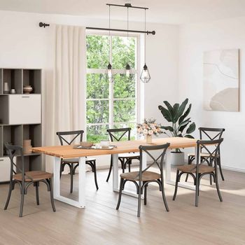 Patas Para Mesa Centro Forma U 3 Uds | Patas Para Mesa Blanco 90x(72-73) Cm Acero