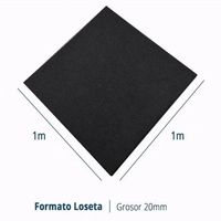 loseta de caucho negra 1x1mx20mm 16ud densidad premium resistente uso deportivo - pavimentos arquiservi