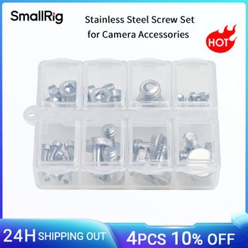 Juego de tornillos de acero inoxidable SmallRig para accesorios de cámara, jaulas, asas y placas con tornillos de 1/4