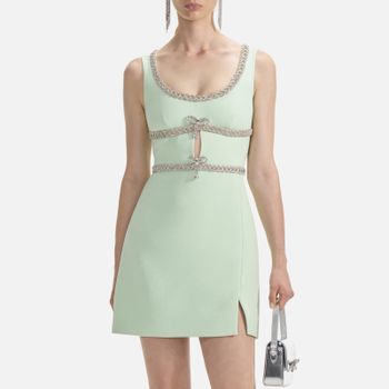 Self-Portrait Crepe Mini Dress - UK 10