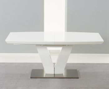 Malaga 180cm White High Gloss Extending Dining Table