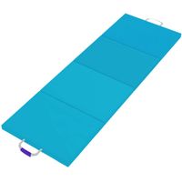 sportnow colchoneta gimnasia plegable de 2 pulgadas de grosor con asas de transporte y bolsa para yoga aerobic azul