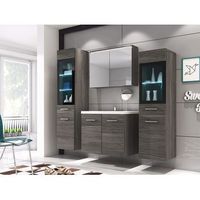 conjunto de muebles de bano madrid ii juego de muebles de bano lavabo incluido sin iluminacion led color bodega