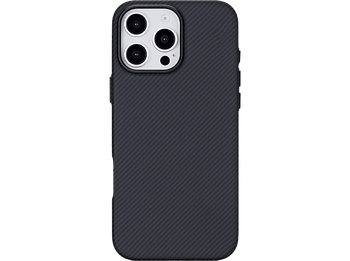 Funda móvil - ISY ISC 3745, Compatible con iPhone 16 Pro Max, Resistente a golpes, Negro Carbón