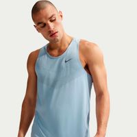 nike stride camiseta de running hombres - azul claro plateado