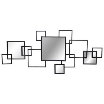 Adorno Pared Metal Negro Con Esp Ejos