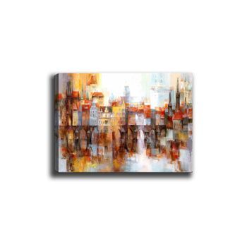 Pintura Decorativa Lienzo Canvas Tablo-190 Multicolor 70x100 Cm