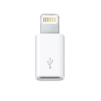 3Go Adaptador Micro USB Hembra a Lightning Blanco