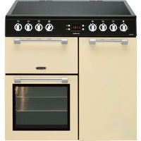 leisure cookmaster ck90c230c 90 cm electric ceramic range cooker - cream  chrome cream