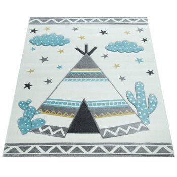 Alfombra infantil Elara beige 133 cm cuadrado
