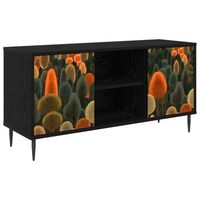 mueble de tv zaandam 102 x 33 x 51 cm roble negro vidaxl