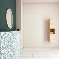 aica panel de pared para ducha en aluminio marfil 120x210cm revestimiento de paredes