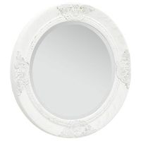 espejo de pared estilo barroco blanco 50 cm vidaxl