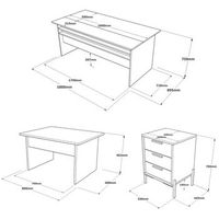 conjunto de muebles de oficina vs7-cga antracita gris marron