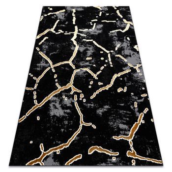 Alfombra Allure 1967 Mármol - Estructural, Elegante, Glamurosa Negro  80x150 Cm
