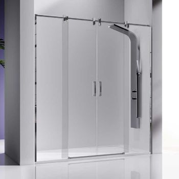 Frontal De Ducha 2 Fijos + 2 Puertas Correderas Slim  165 Cm