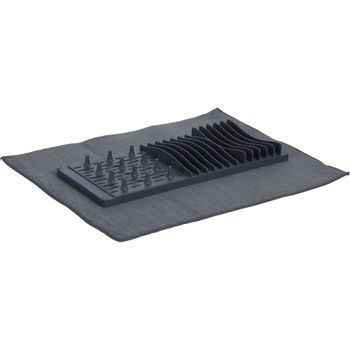 Escurreplatos de polipropileno gris 30x11x36cm