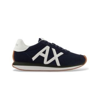 A|X Armani Exchange para hombre. XM001750AF19396MB005 Zapatillas Royale azul marino (39), Piel, Cordones, Deportivo, Verde