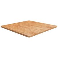tablero de mesa cuadrada madera roble marron claro 80x80x25 cm vidaxl