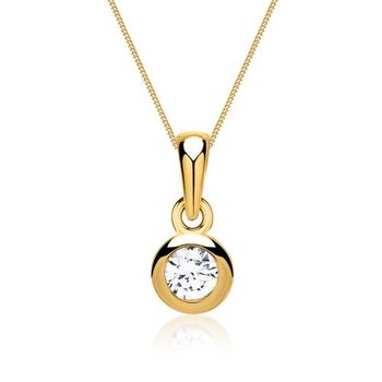 Cadena de oro: oro de 8 quilates amarillo con colgante