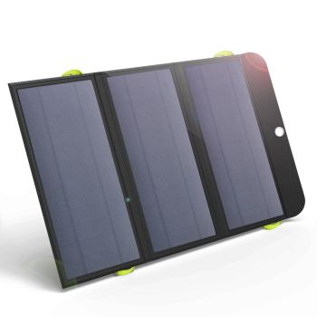 ALLPOWERS Panel Solar Power Bank 5V 21W 10000mAh Cargador Portátil con PD18W+2USB Carga Rápida Bidireccional Panel Solar