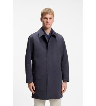BOSS para hombre. 50562427 Abrigo Ofine marino (52), Casual, Poliéster