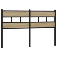 cabecero de acero y madera de ingenieria roble sonoma 135 cm
