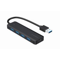 hub gembird 4 puertos 5gbps modelo uhb-u3p4p-02 usb 32 gen 1 compacto negro