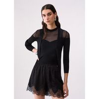 liu jo chaqueta de punto cardigan con inserciones see-through para mujer