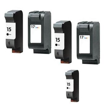 Compatible Multipack HP DeskJet 816c Printer Ink Cartridges (5 Pack) -C6615DE