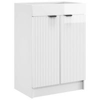 cabinet debajo del fregadero blanco brillante vidaxl